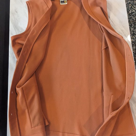 Vintage burnt orange vest Ample Togs - Picture 5 of 8